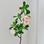Artificial Flower Branch with Fine Pink Flowers and Vibrant Leaves | Kelmera