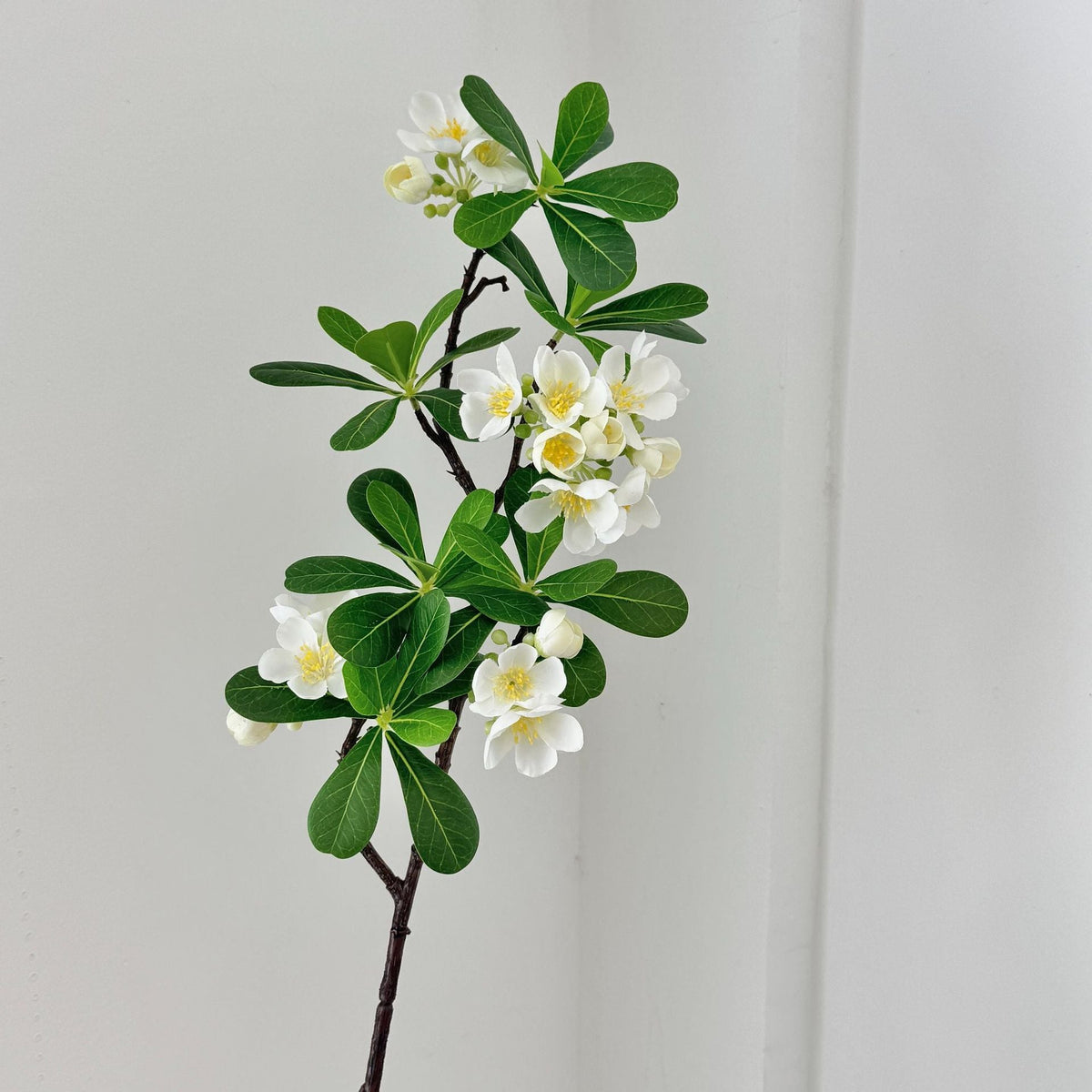 Artificial Flower Branch with Fine Pink Flowers and Vibrant Leaves | Kelmera