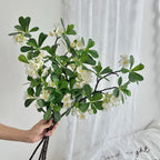 Artificial Flower Branch with Fine Pink Flowers and Vibrant Leaves | Kelmera