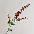 Artificial Flower Branch with Intricately Detailed Red Flowers | Kelmera