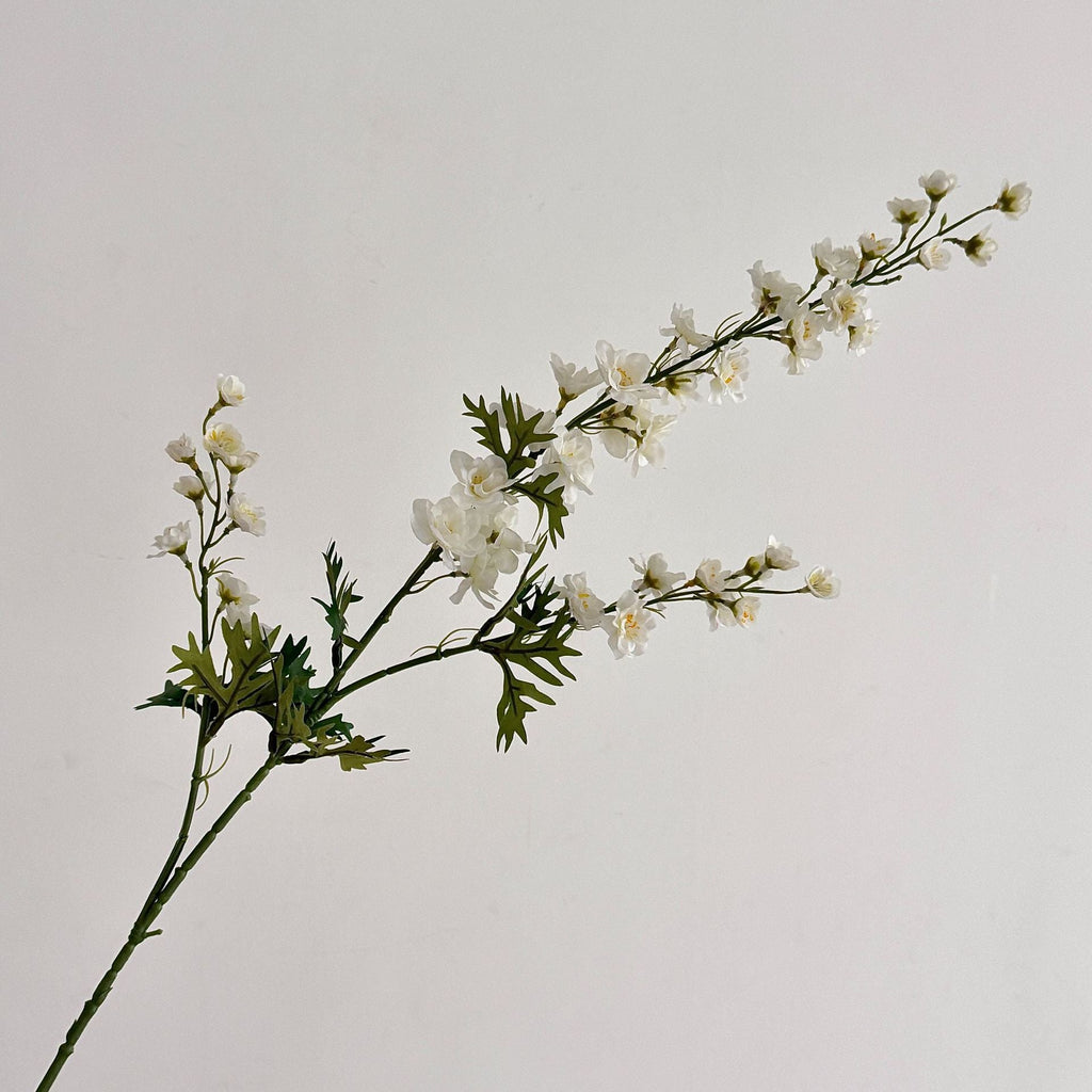 Artificial Flower Branch with Intricately Detailed Red Flowers | Kelmera