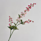 Artificial Flower Branch with Intricately Detailed Red Flowers | Kelmera
