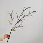 Artificial Flower Branch with Intricately Detailed Yellow Flowers | Kelmera