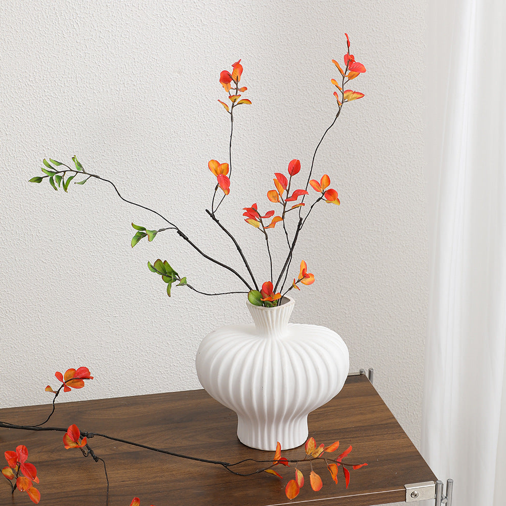 Artificial Flower Branch with Vibrant Orange Flowers | Kelmera
