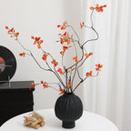 Artificial Flower Branch with Vibrant Orange Flowers | Kelmera
