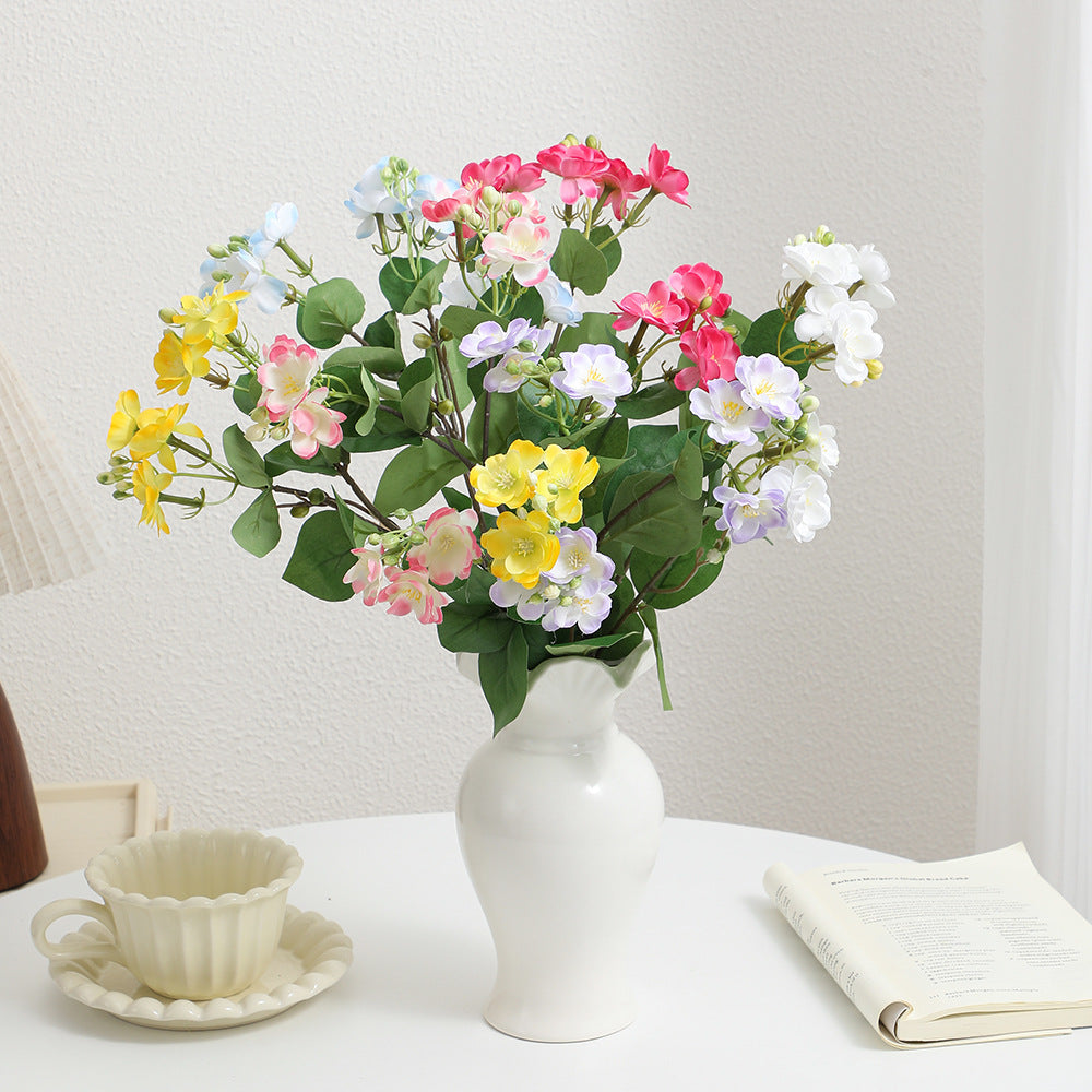 Artificial Flower Branch with Vibrant Pink Flowers | Kelmera