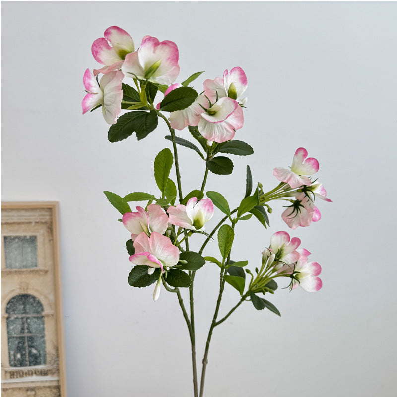 Artificial Flower Branch with Vibrant Pink Flowers Magenta Blue | Kelmera