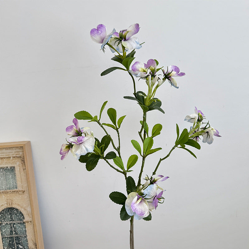 Artificial Flower Branch with Vibrant Pink Flowers Magenta Blue | Kelmera