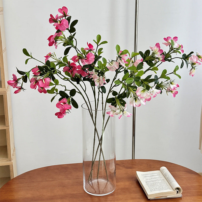 Artificial Flower Branch with Vibrant Pink Flowers Magenta Blue | Kelmera