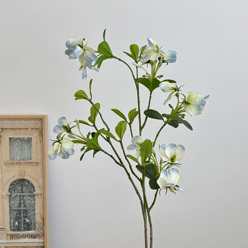 Artificial Flower Branch with Vibrant Pink Flowers Magenta Blue | Kelmera