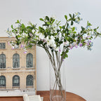 Artificial Flower Branch with Vibrant Pink Flowers Magenta Blue | Kelmera