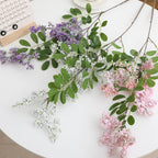 Artificial Flower Branch with Vibrant Purple Flowers | Kelmera