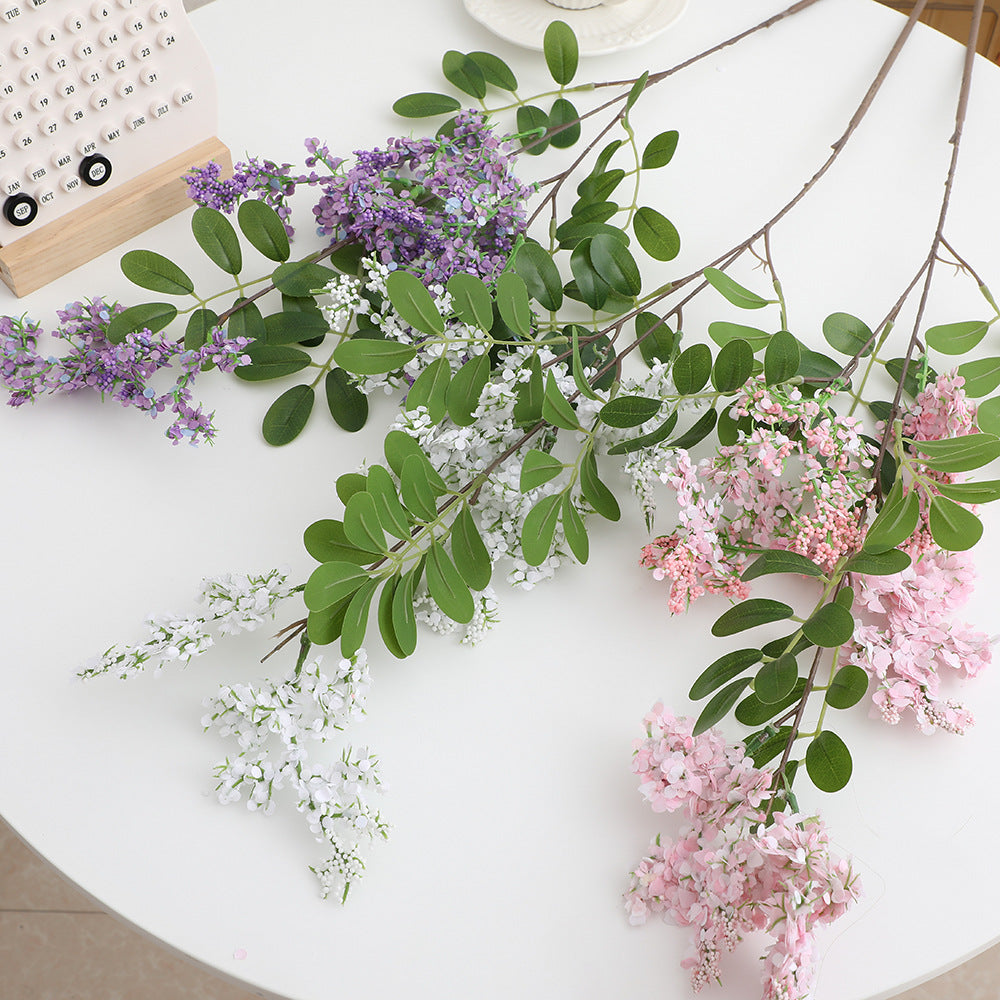 Artificial Flower Branch with Vibrant Purple Flowers | Kelmera