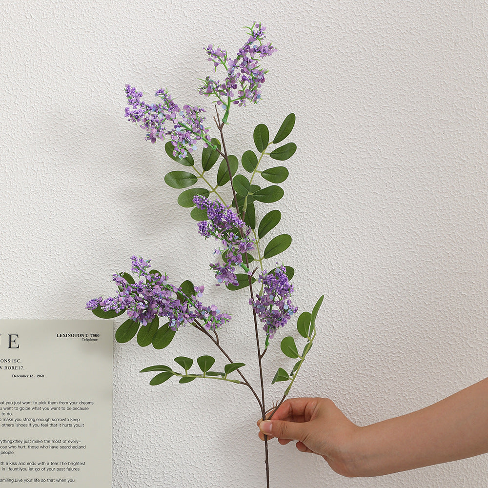 Artificial Flower Branch with Vibrant Purple Flowers | Kelmera