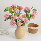 Artificial Hydrangea Branch with Vibrant Flowers and Detailed Leaves | Kelmera