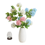 Artificial Hydrangea Branch with Vibrant Flowers and Detailed Leaves | Kelmera