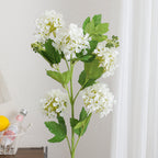 Artificial Hydrangea Branch with Vibrant Flowers and Detailed Leaves | Kelmera