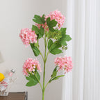 Artificial Hydrangea Branch with Vibrant Flowers and Detailed Leaves | Kelmera