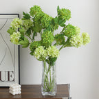 Artificial Hydrangea Branch with Vibrant Flowers and Detailed Leaves | Kelmera