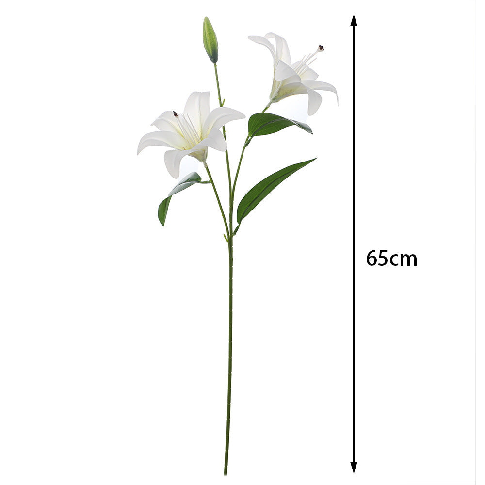 Artificial Lily Branch with Realistic Flowers | Kelmera