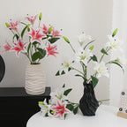 Artificial Lily Branch with Realistic Flowers | Kelmera