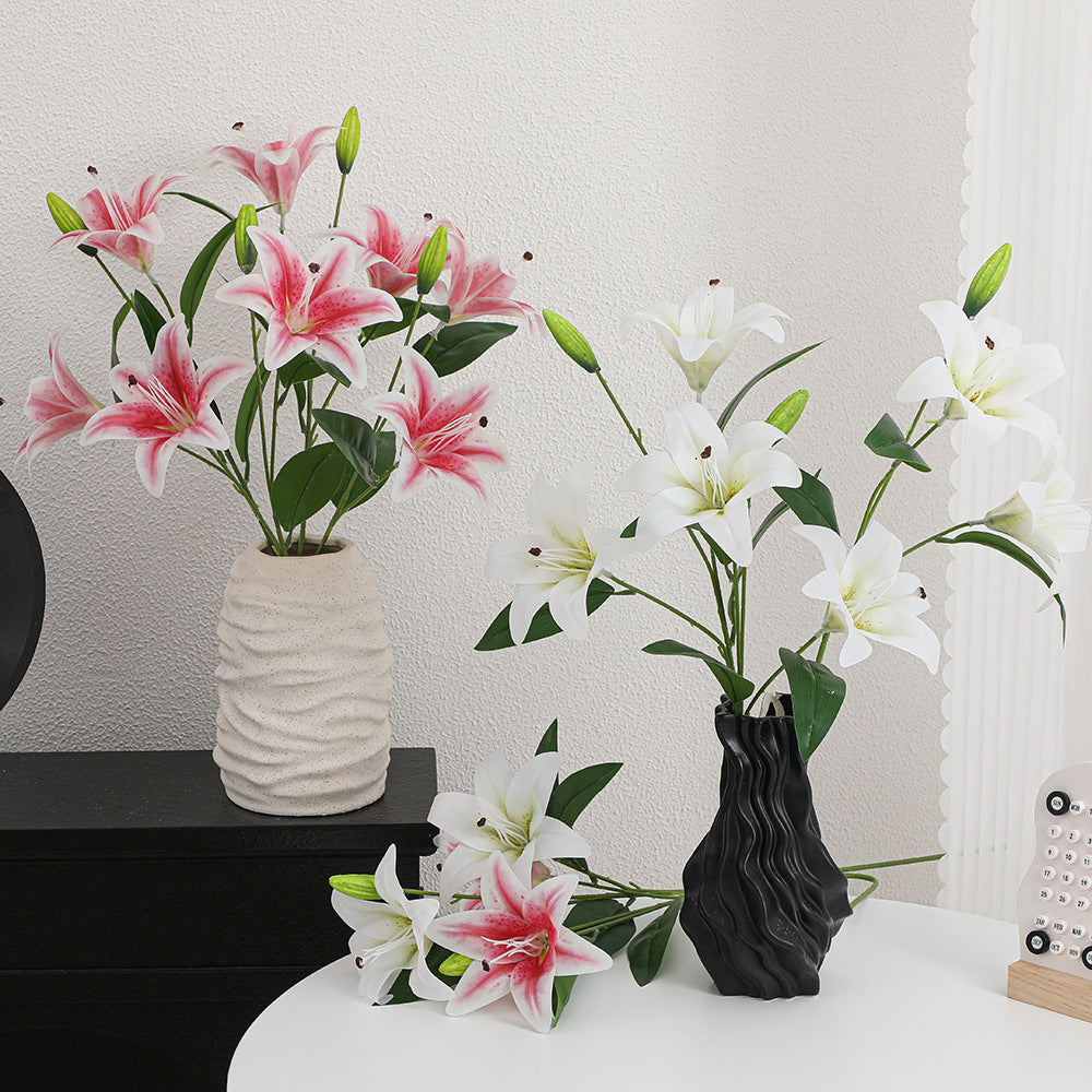 Artificial Lily Branch with Realistic Flowers | Kelmera