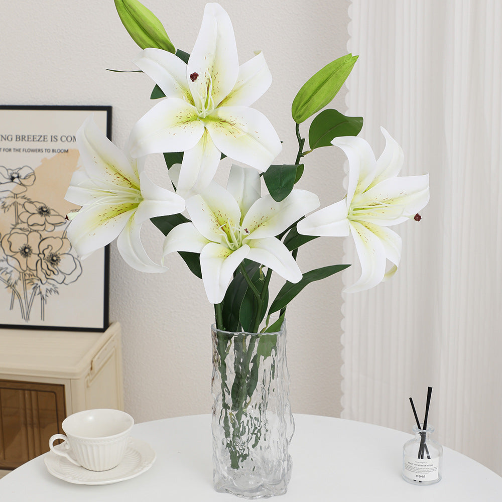 Artificial Lily Stem with Lifelike Flowers | Kelmera