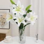 Artificial Lily Stem with Lifelike Flowers | Kelmera