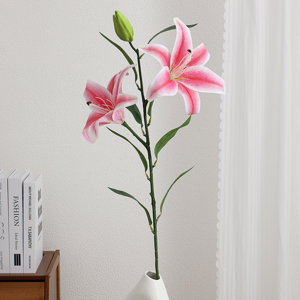 Artificial Lily Stem with Lifelike Flowers | Kelmera