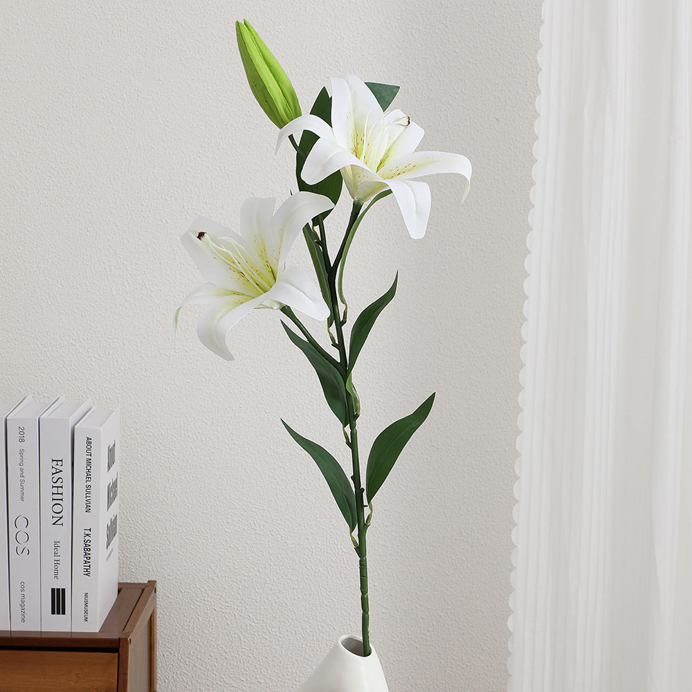 Artificial Lily Stem with Lifelike Flowers | Kelmera