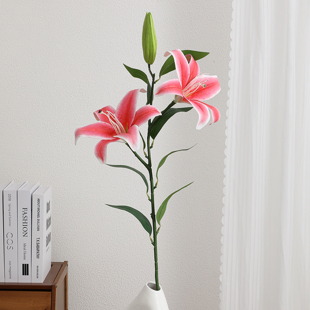 Artificial Lily Stem with Lifelike Flowers | Kelmera