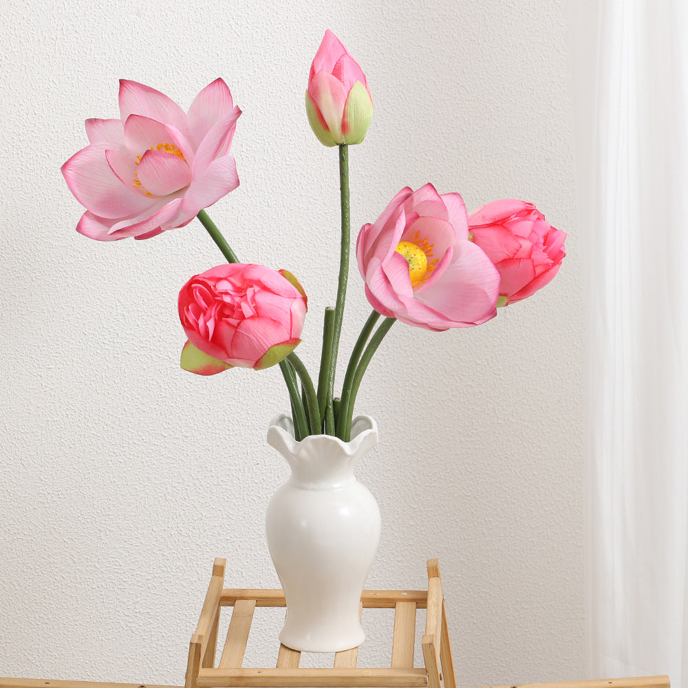 Artificial Lotus Flower Pink Green | Kelmera