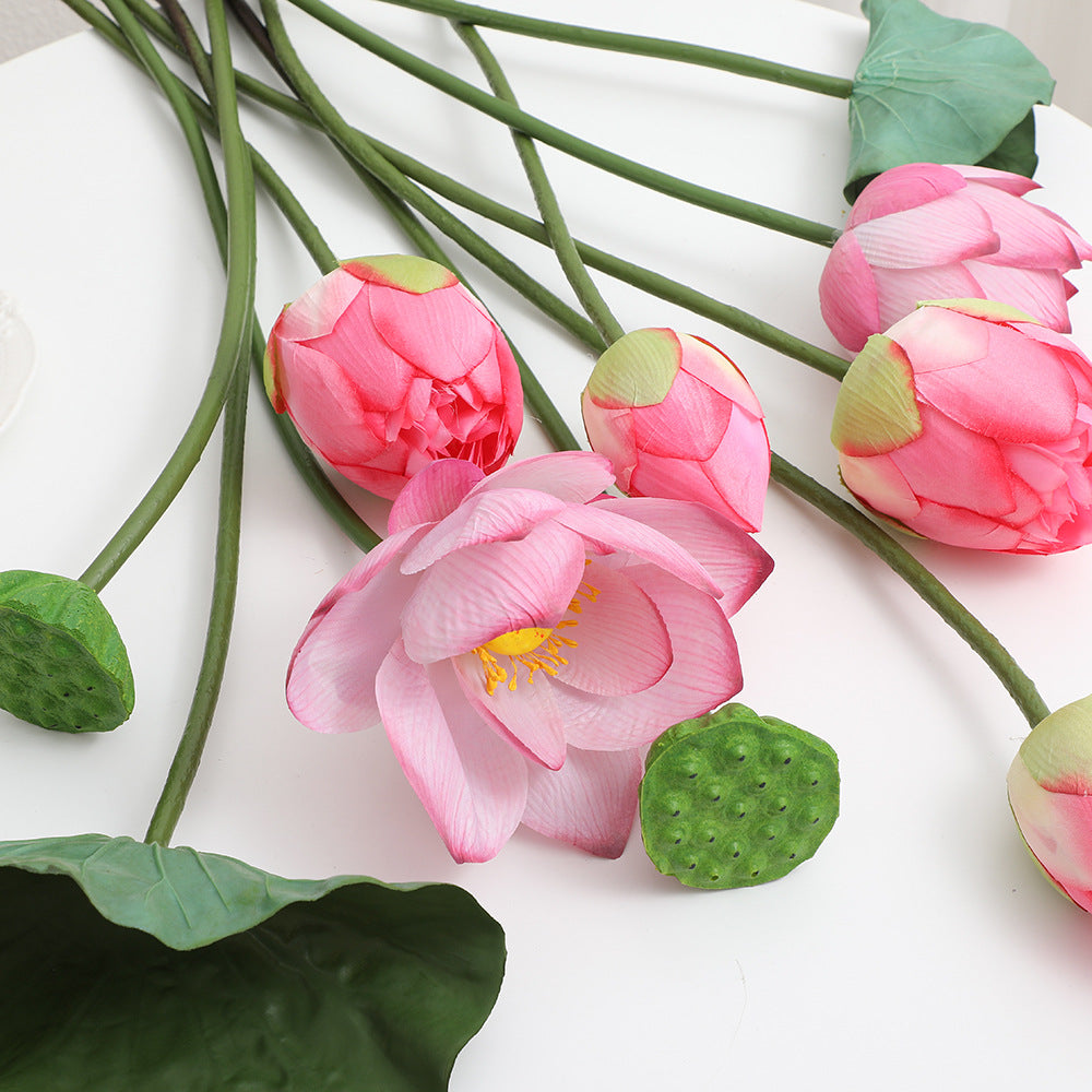 Artificial Lotus Flower Pink Green | Kelmera