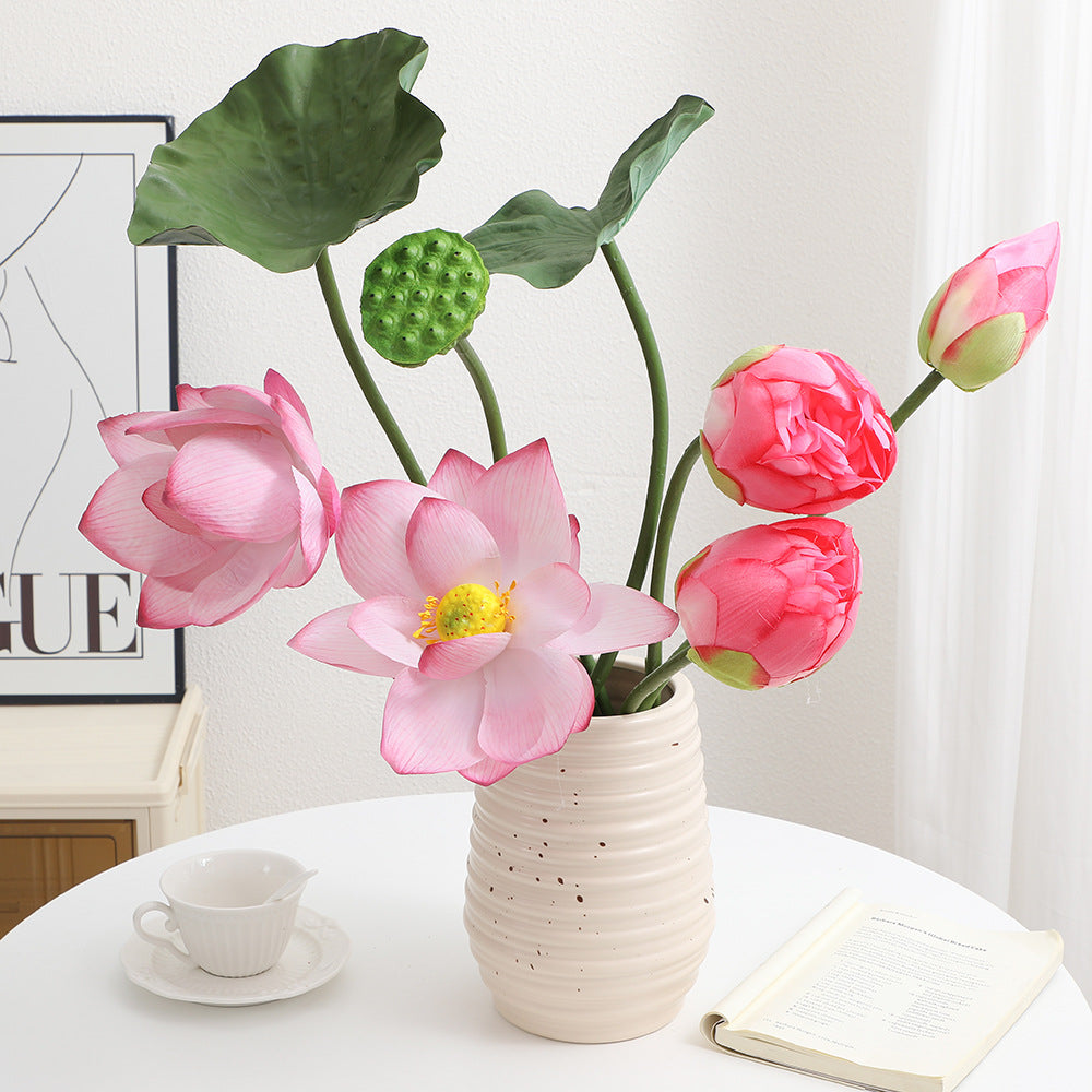 Artificial Lotus Flower Pink Green | Kelmera