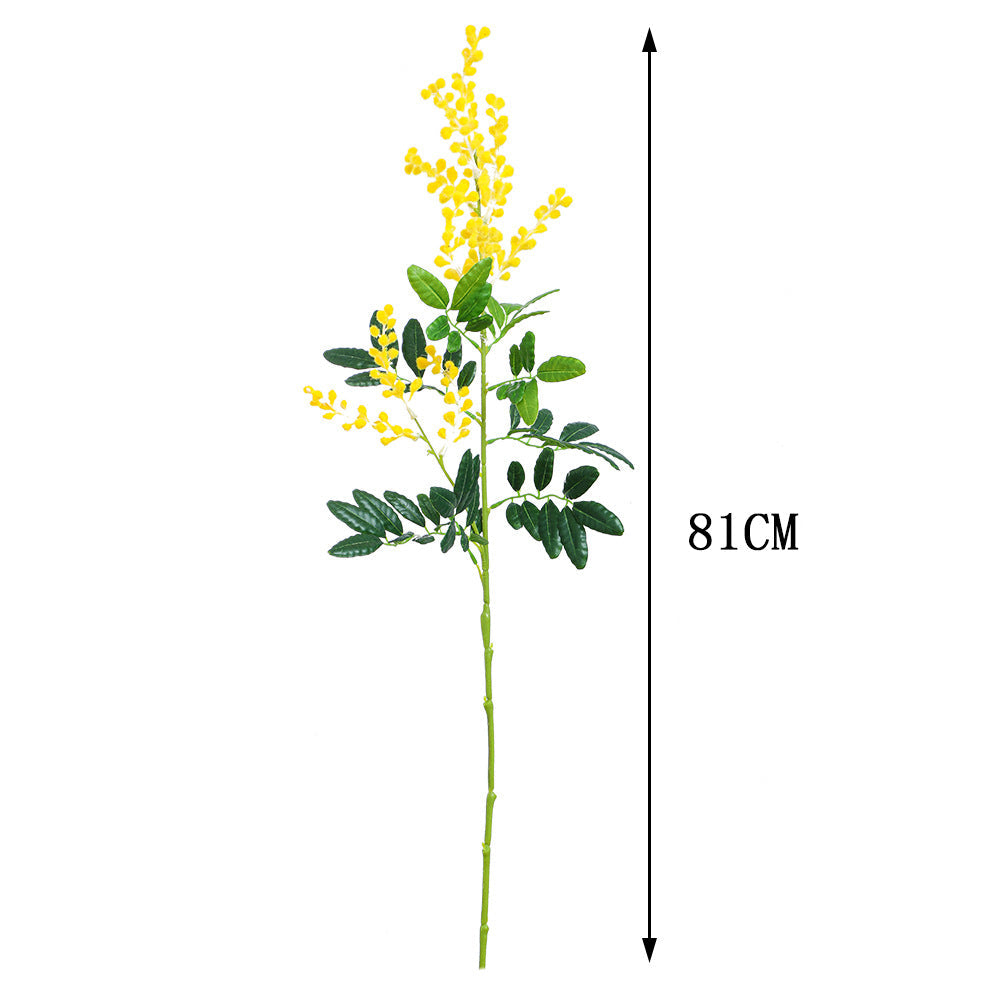 Artificial Mimosa Branch with Detailed Flowers and Leaves | Kelmera