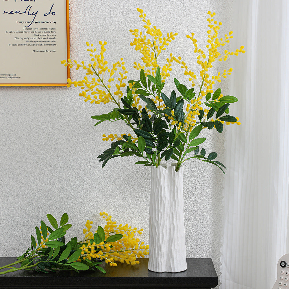 Artificial Mimosa Branch with Detailed Flowers and Leaves | Kelmera