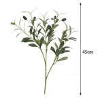 Artificial Olive Tree Branch with Detailed Leaves and Fruits | Kelmera