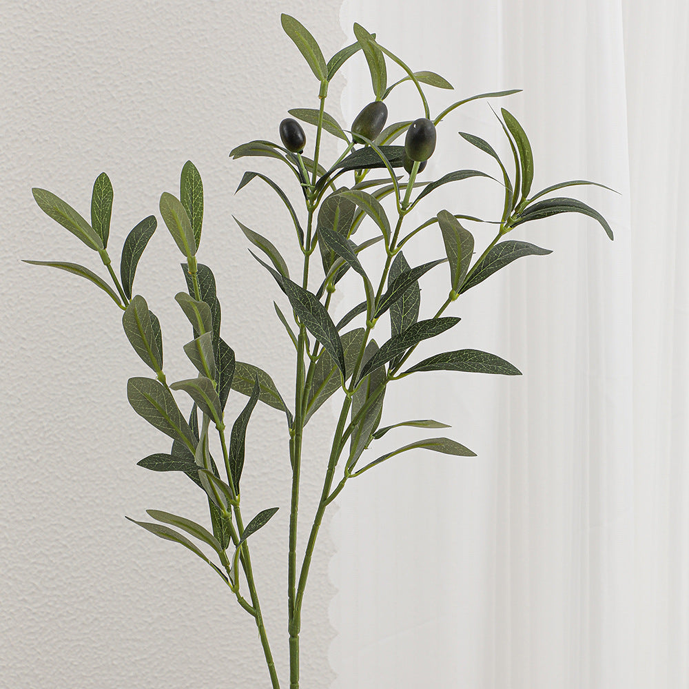 Artificial Olive Tree Branch with Detailed Leaves and Fruits | Kelmera