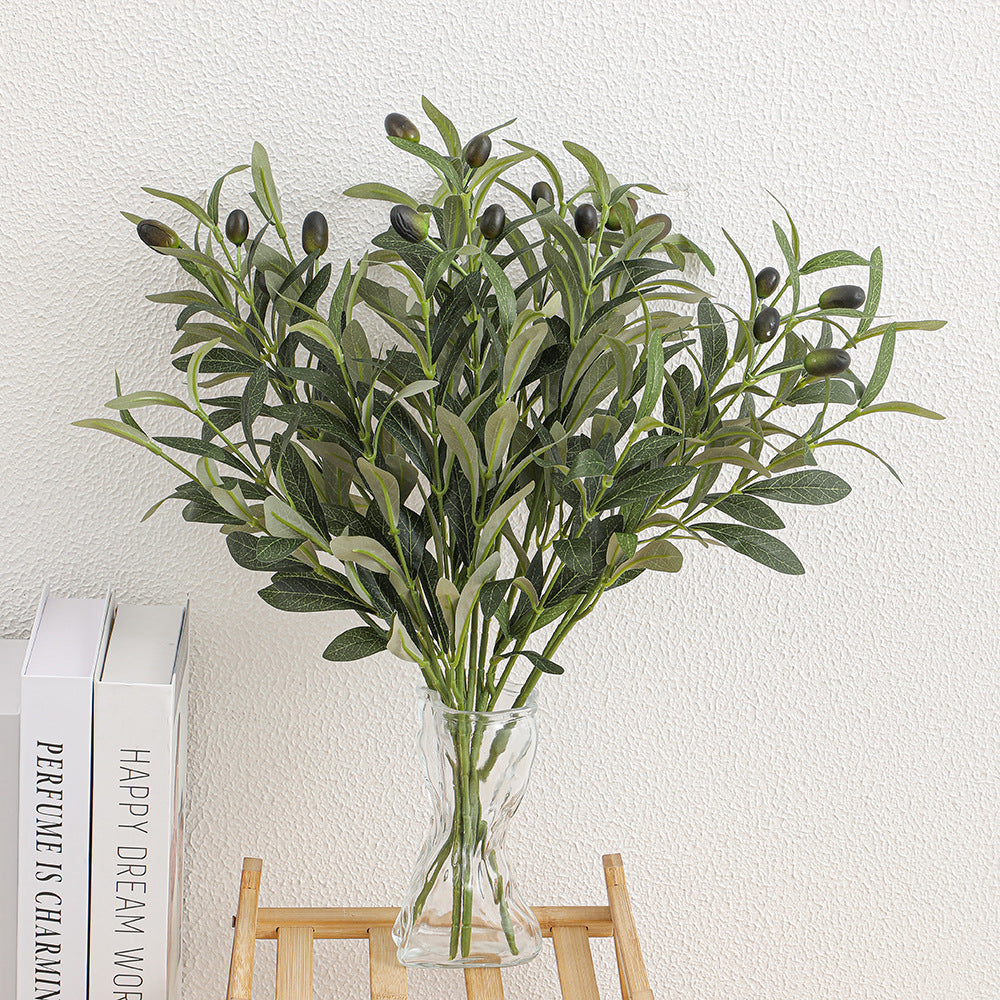 Artificial Olive Tree Branch with Detailed Leaves and Fruits | Kelmera