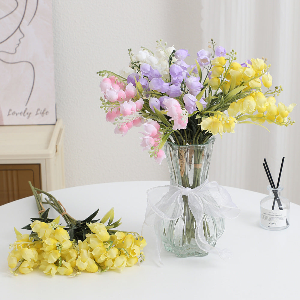Artificial Orchid Bouquet White Lilac | Kelmera