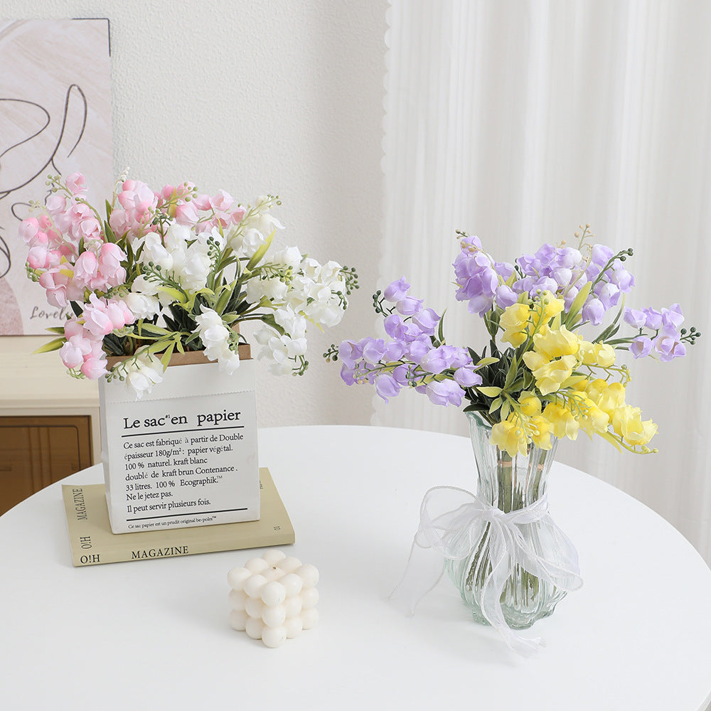 Artificial Orchid Bouquet White Lilac | Kelmera