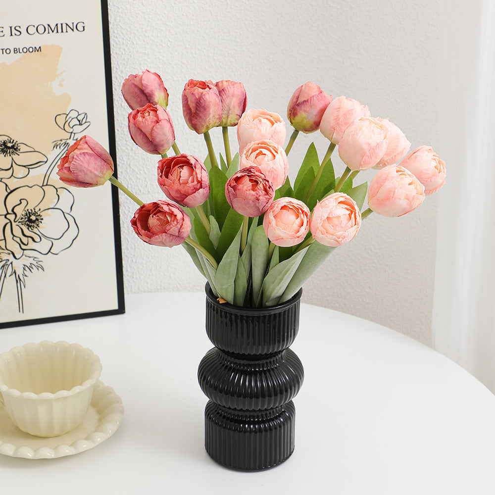 Artificial Peony Bouquet Pink Light Yellow | Kelmera