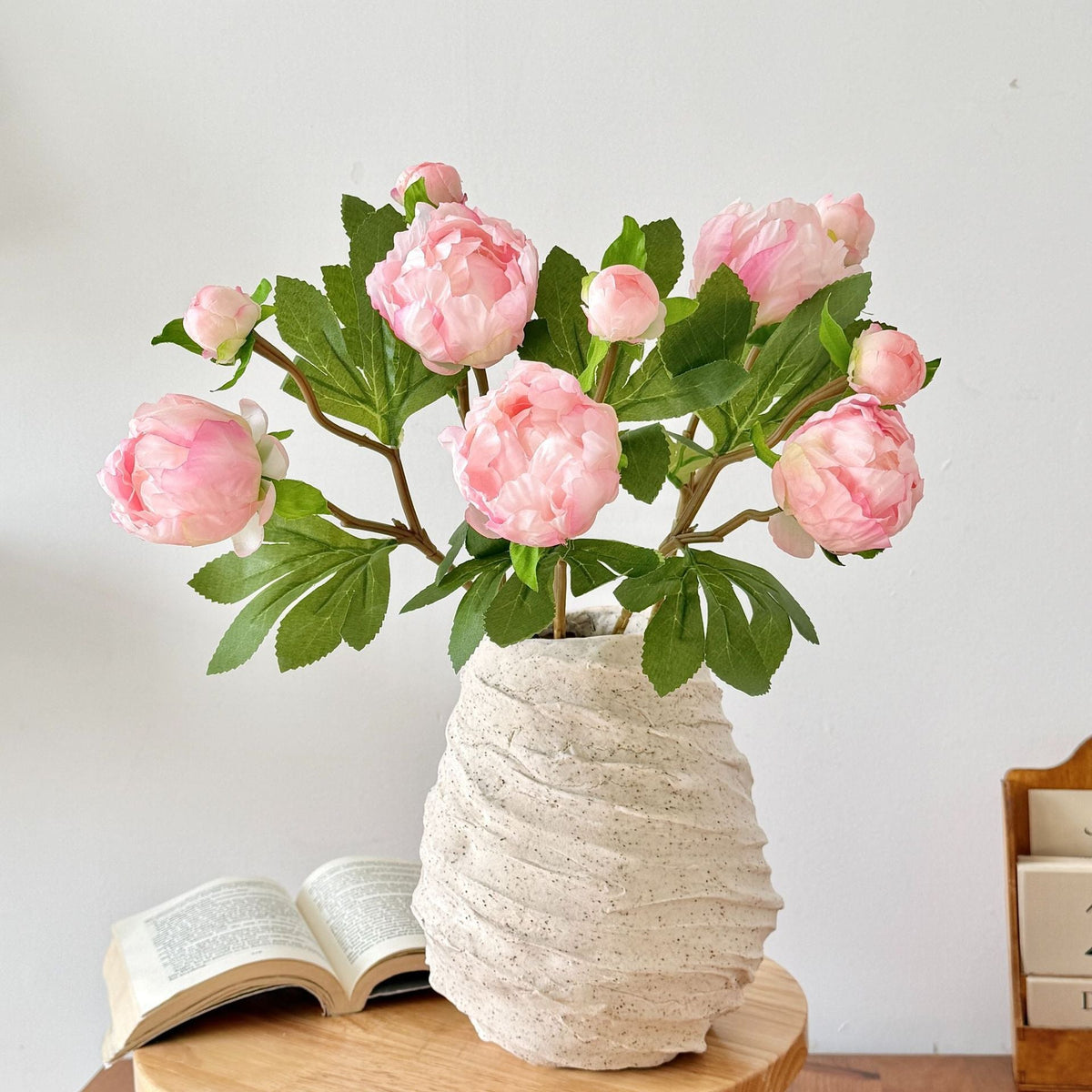 Artificial Peony Bouquet with Delicate Flowers and Leaves | Kelmera