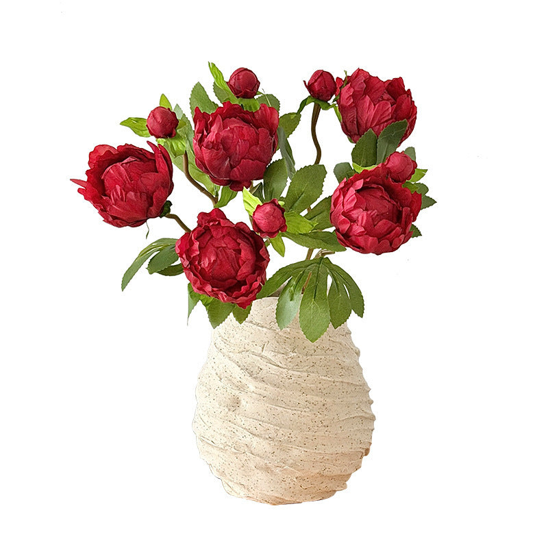 Artificial Peony Bouquet with Delicate Flowers and Leaves | Kelmera