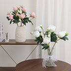 Artificial Peony Stem with Lifelike Flowers and Leaves | Kelmera