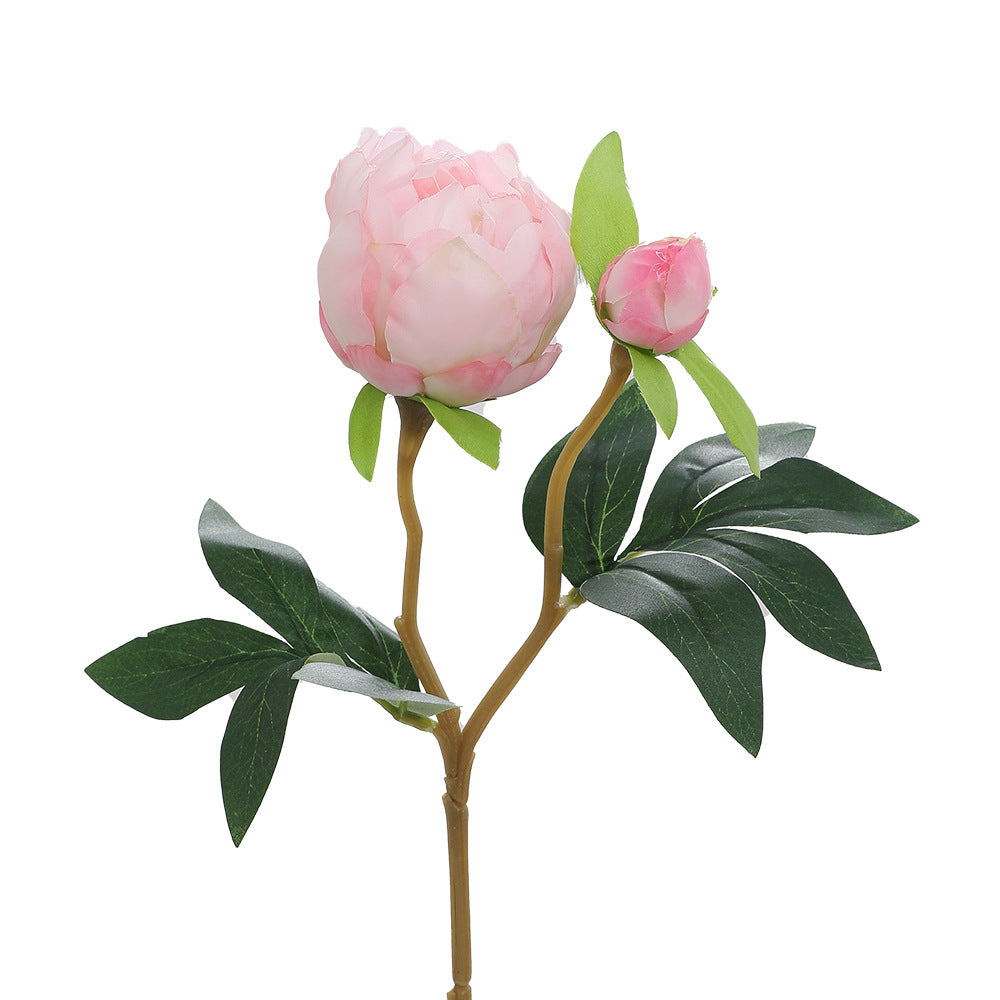 Artificial Peony Stem with Lifelike Flowers and Leaves | Kelmera