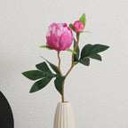 Artificial Peony Stem with Lifelike Flowers and Leaves | Kelmera