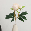 Artificial Peony Stem with Lifelike Flowers and Leaves | Kelmera