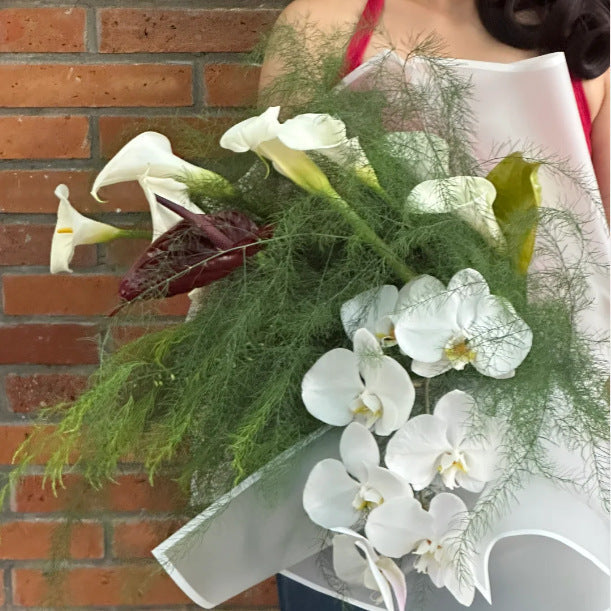 Artificial Plant Grass Green Bellflowers-White | Kelmera