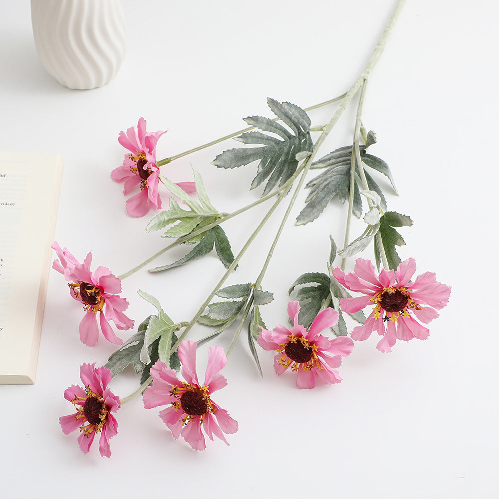Artificial Poppy Flower Branch with Lifelike Blooms and Detailed Leaves | Kelmera